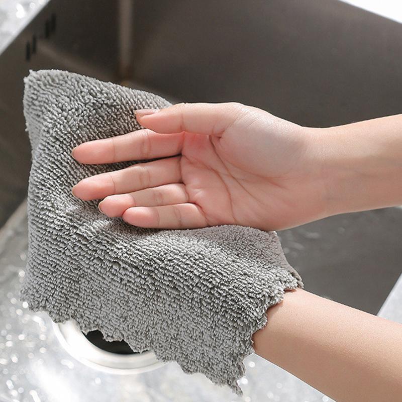 Charm Bamboo Charcoal Microfiber Cleaning Products Degreasing Rag Kitchen Supplies Absorbent Japanese Dish Towel Thickened