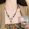 Chinese Zen Butterfly Necklace - Elegant Retro Clavicle Chain for Women, Versatile High-End Ethnic Style Accessory