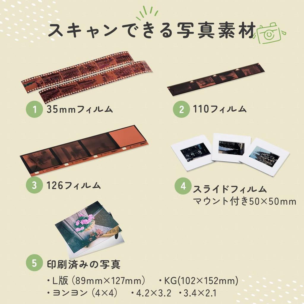 Sanwa Direct Film Scanner, Compatible with 35mm, 110mm, and 126mm Film, Negative Film Photo Scanner with HDMI Output, 400-SCN064