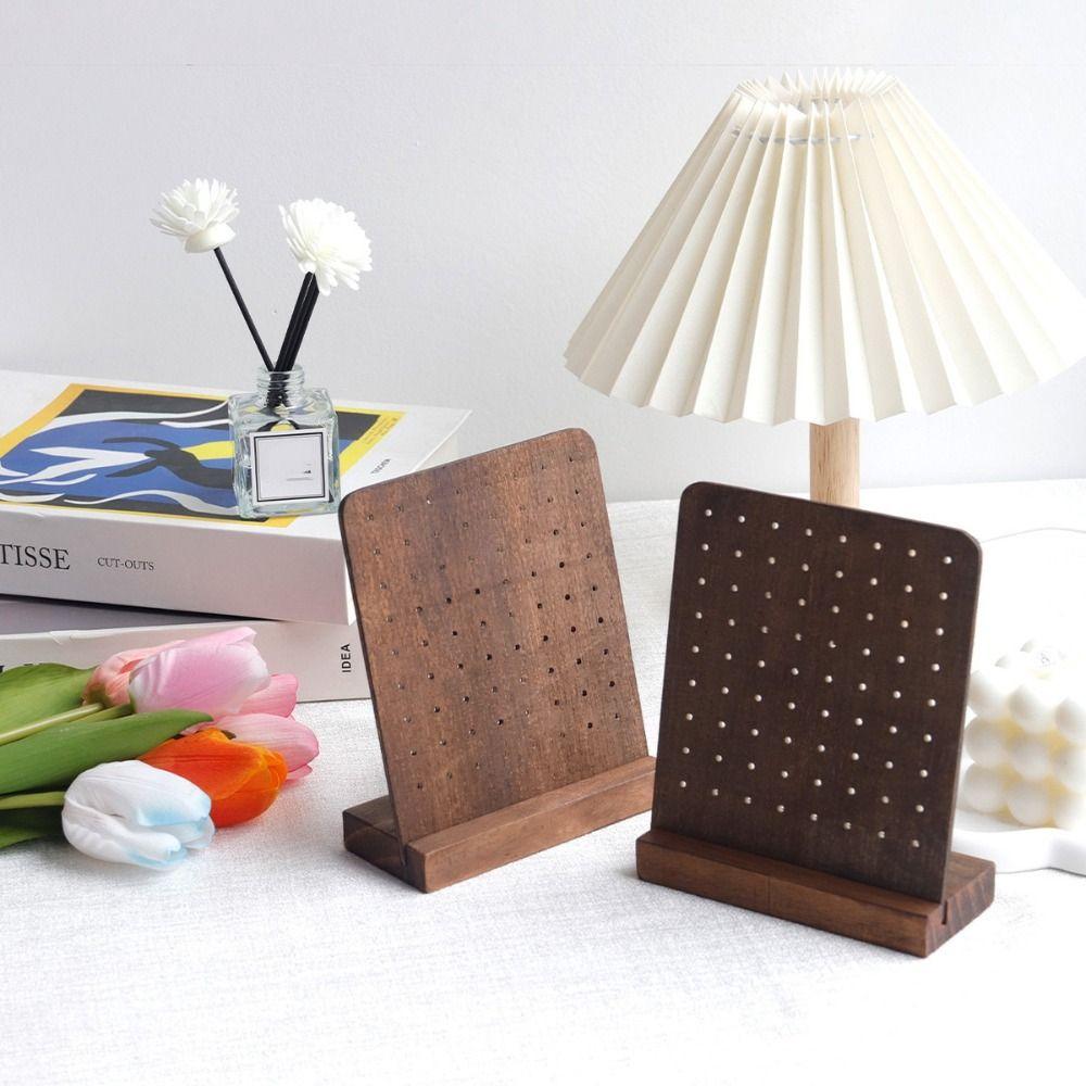 Wooden Wood Earring Stands Earring Organizer Earrings Display Stand Earring Holder Desktop Home