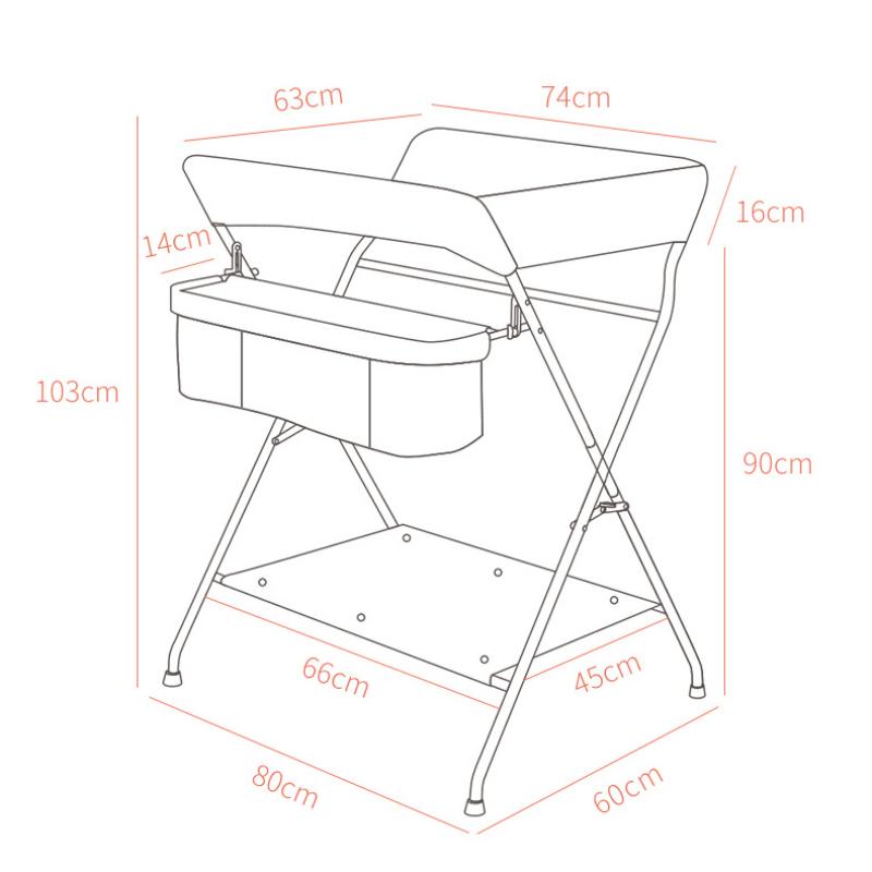 Portable Diaper Table Baby Care Table Multifunctional Collapsible Bath Baby Bed Diaper Changing Touch Table