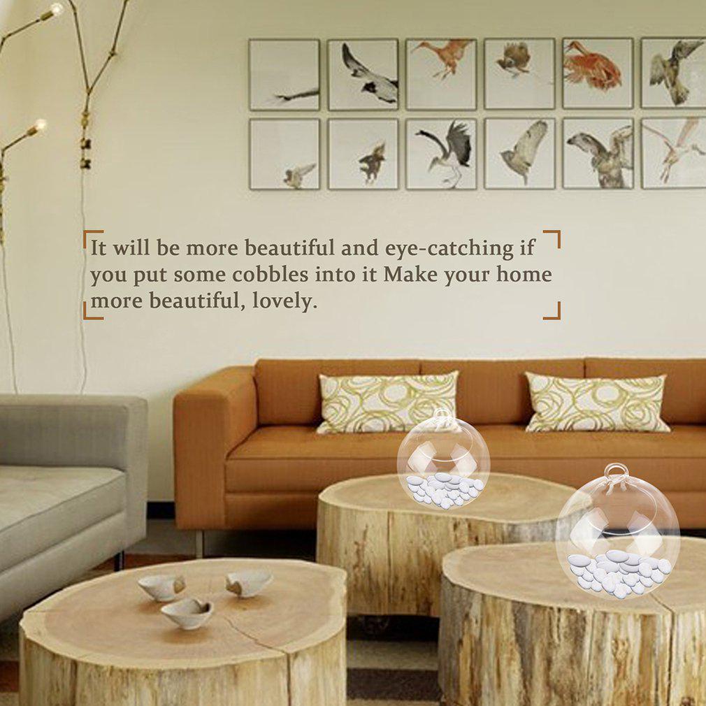 Диаметр 8 см Подвесная стеклянная ваза для цветов, растений, настольная ваза, подставка, держатель, контейнер для террариума, ручная работа, подарок, свадебный декор, ваза