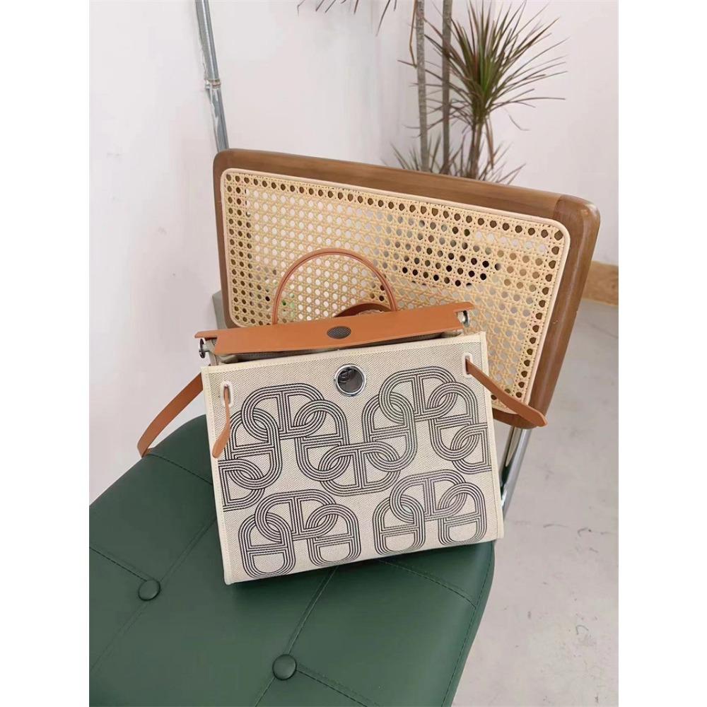 Новая сумка большой емкости, натуральная коровья кожа с холстом, 31 см, портативная наплечная сумка-мессенджер, модная большая сумка.