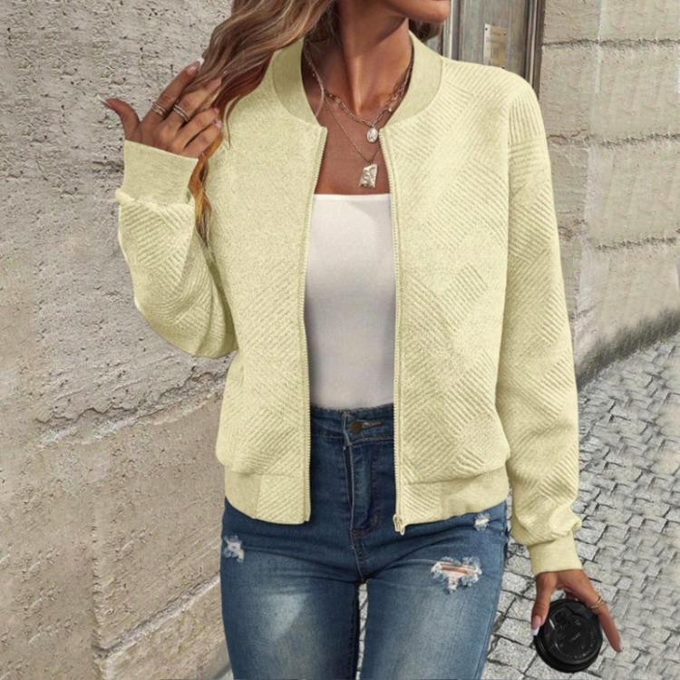 Women Loose Casual Lightweight Long Sleeve Full Zipper Sweatshirts Jackets Coat Outwear