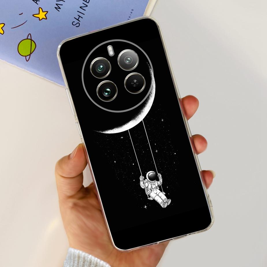 Чехол для Realme 12 Pro Plus Новый Модный Расписной Чехол Прозрачный Силиконовый Мягкий ТПУ Чехол для Телефона Для Realme 12 Plus Realme12 Pro + Корпус