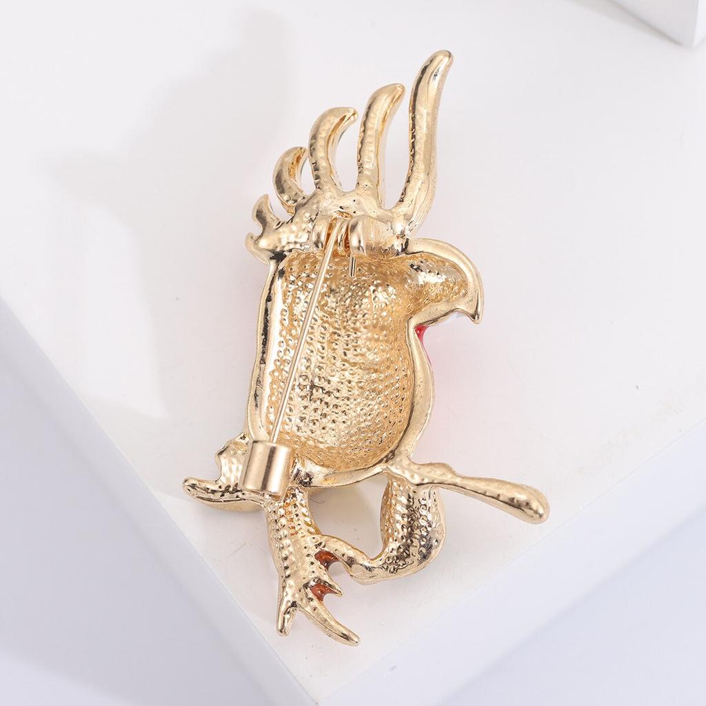 Blucome Модная брошь с милой птицей и животным, цветная эмалированная булавка с попугаем, женские украшения, аксессуары для одежды, подарок на Новый год