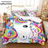 3D Мультяшные Комплекты Постельного Белья с Лошадьми Набор Пододеяльника с Наволочкой Твин Фул Квин Кинг Постельные Принадлежности Постельное Белье