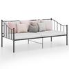 VidaXL Sofa Bed Frames Black Metal 90x200 Cm, Black, Powder-coated Metal