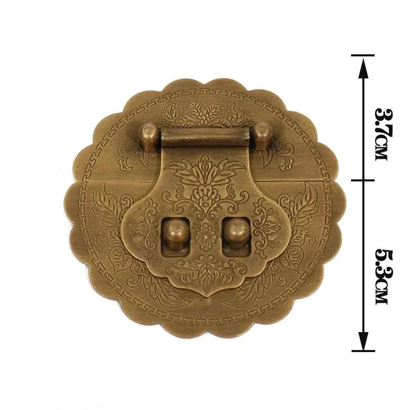 Ретро антикварный латунный замок пряжка шкатулка для мебели пряжка для ювелирных изделий сундук шкатулка из чистой меди пряжка для чемодана клип застежка защелка застежка