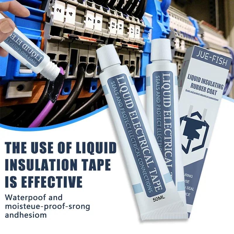 30/50ML Liquid Insulation Electrical Tape Insulation Wire Repair High Temperature Resistant Flame Retardant Waterproof Amagi