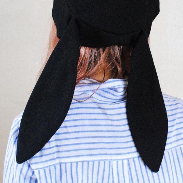 Li Bai soft girl hat rabbit ear beret female sweet cute bud hat young black painter hat