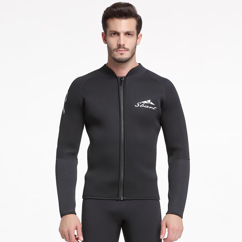 5MM Sharkbat Wetsuit: Unisex Fleece-Lined, Cut & Puncture-Resistant, Compression Deep Diving Two-Piece Surf Suit