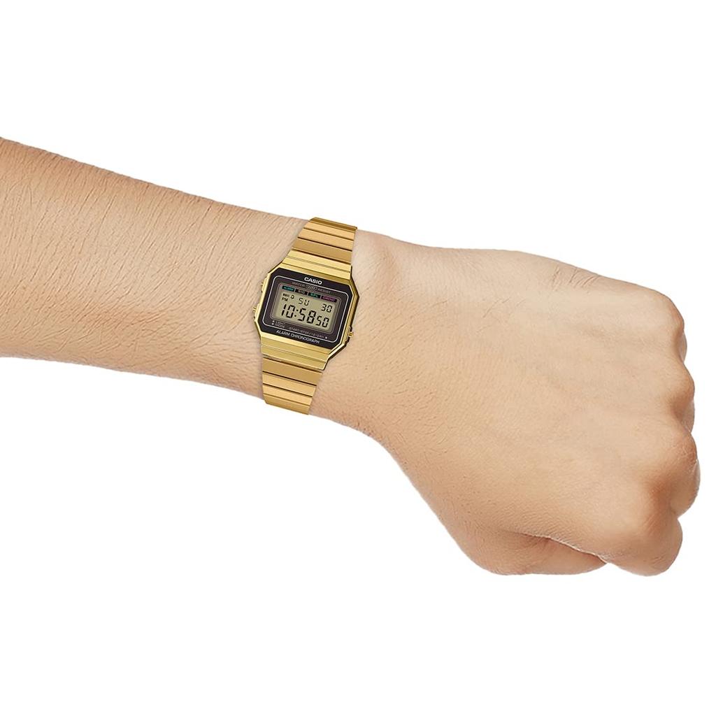 Casio Цифровые Модные Кварцевые Женские Молодежные x x A700WG-9A, Белые, 37.4 35.5 6мм, Повседневные.