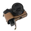 Чехол-половина корпуса камеры из ПУ кожи с принтом пальм для Sony A6400 A6300 A6000 A6100, с отверстием для батареи, нижней крышкой и ремешком для руки