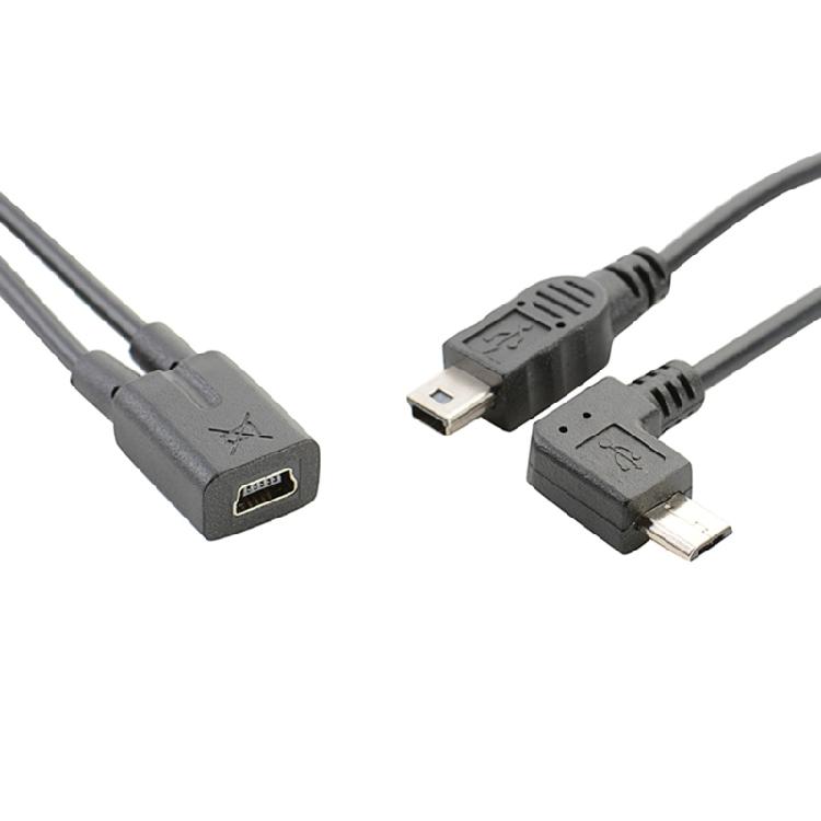 Мини-разветвитель USB Кабель Женский на 5p Мужской Провод Микро Мужской Зарядный Кабель