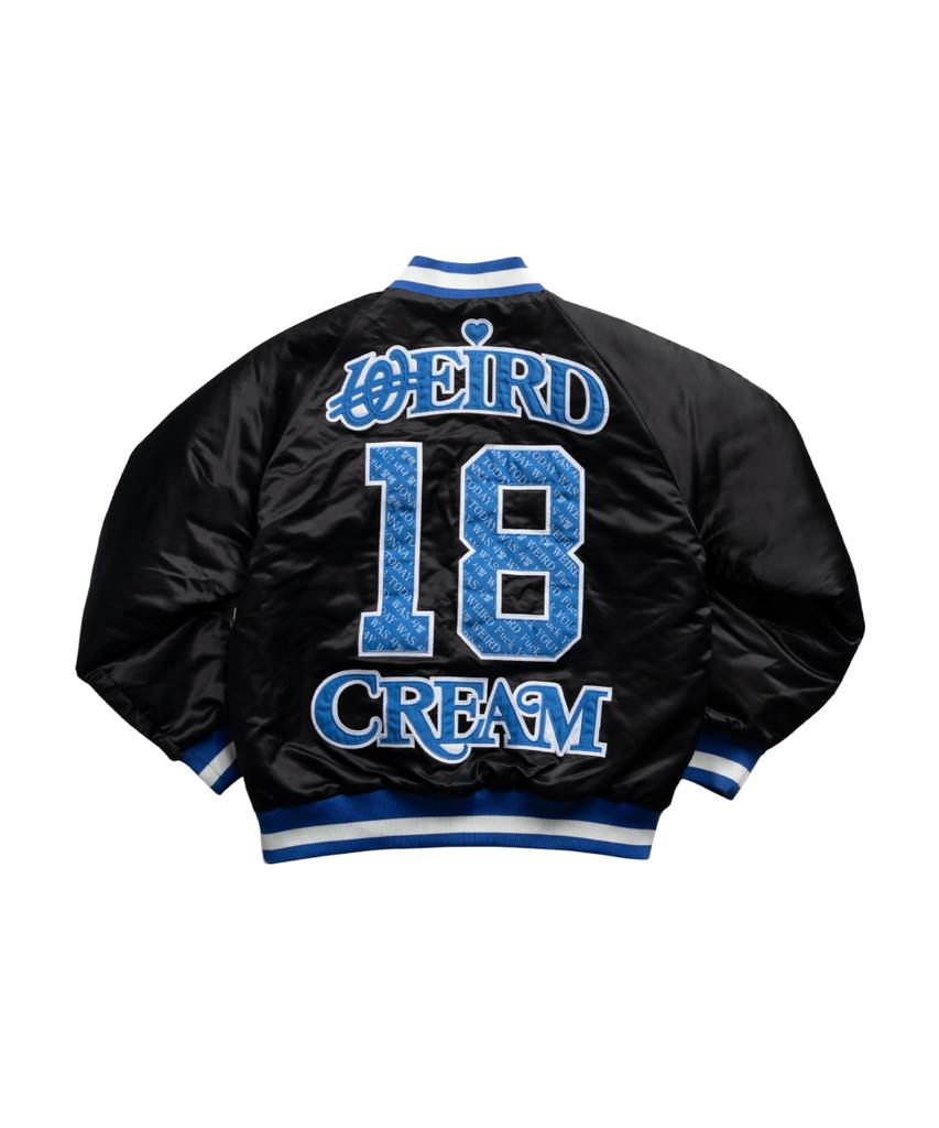 Basecream X Weird World Weird Cream 90 Satin Varsity Jacket
