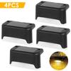 4–16PCS Solar LED Step Lights Waterproof Stair Fence Deck Railing Lamps for Outdoor Patio Yard Pathway Garden Night Decoration