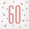 Paper Glitter 60th Birthday Napkins (Pack of 16)