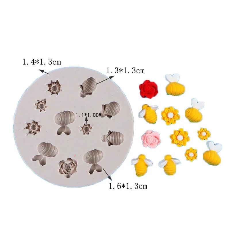 Силиконовая форма для мастики с сотовой текстурой, пчела, шоколад, помадка, печенье, кружево для украшения торта, инструменты для торта 2024