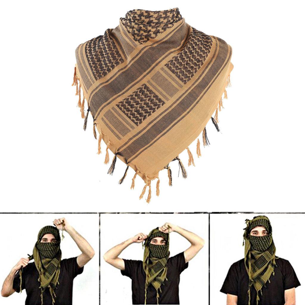 Stylish Shemagh Scarf Soft Jacquard Palestine Arab Shawl for Men Women Lightweight Arabian Dubai Headwrap Desert Scarf