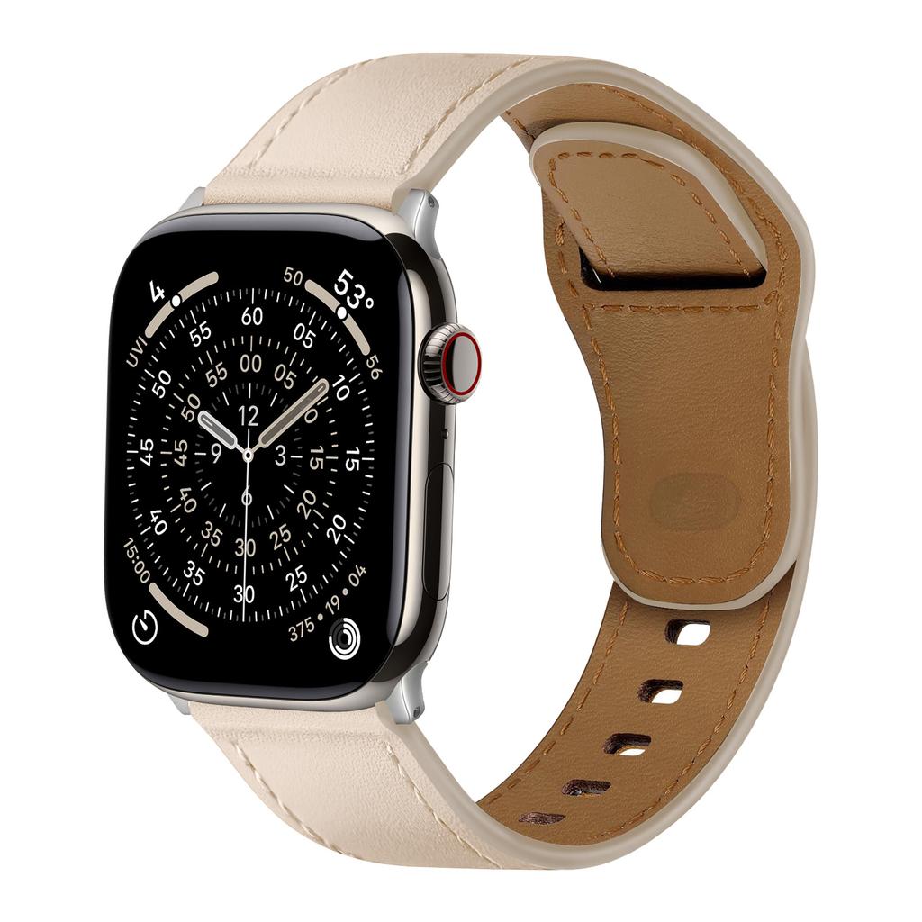 Ремешок из натуральной кожи для Apple Watch Ремешки 46 мм 49 мм 45 44 42 41 40 38 мм Correa Браслет iWatch Серии 11/10/9/8/7/6/SE/Ultra