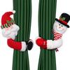 Cartoon Christmas Curtain Buckle Decorative Snowman Curtain Holder  Home Decor