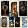 Чехол для iPhone 11,12,15,14,13,16,17,Plus,Pro Max,XS,X,XR,SE,Mini,8,7 с изображением цифровой валюты Bitcoin, Мягкий силикон, Черный