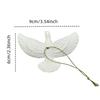 White Doves Christmas Ornaments Xmas Tree Pendant Resin Bird Hanging 2026 New Year Party Home Decoration
