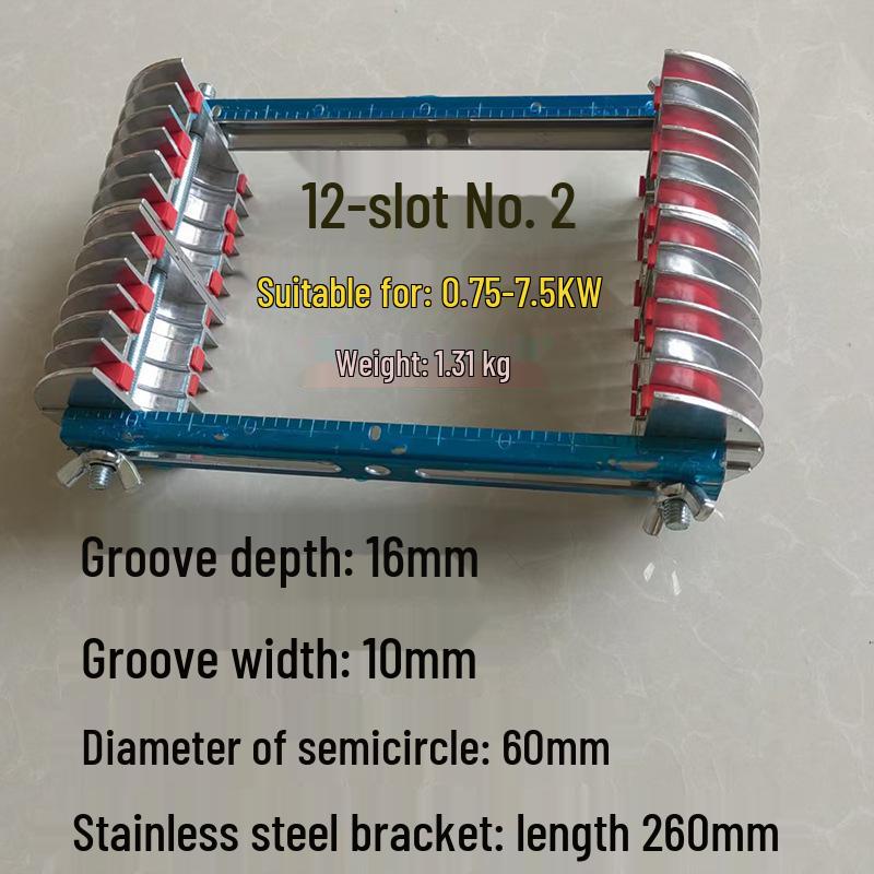 Three-Phase Motor Wire Mold: 12-Slot Layered Winding Aluminum Alloy Frame, Universal Chain Stacking, Cross-Type Tool Mold.