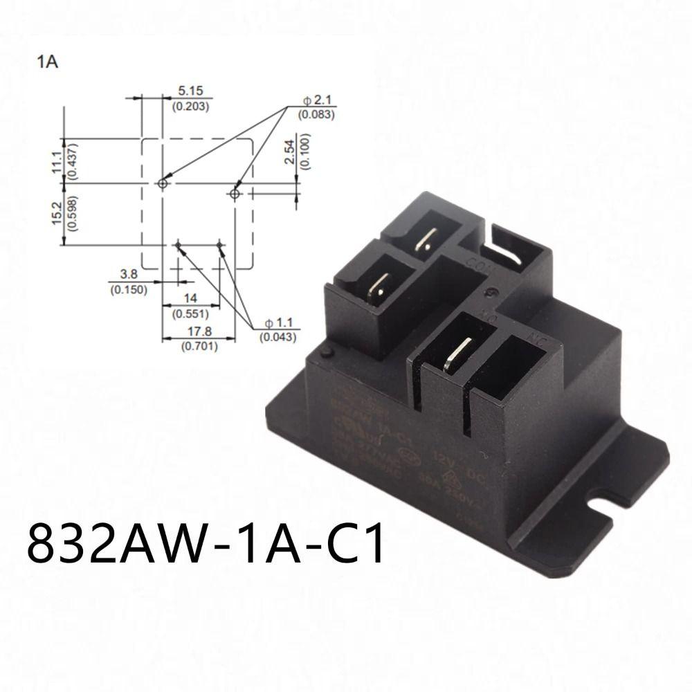 2pcs 832AW-1A-C1 Power Relay 30A Relay Normally Open High-power Relay General Purpose