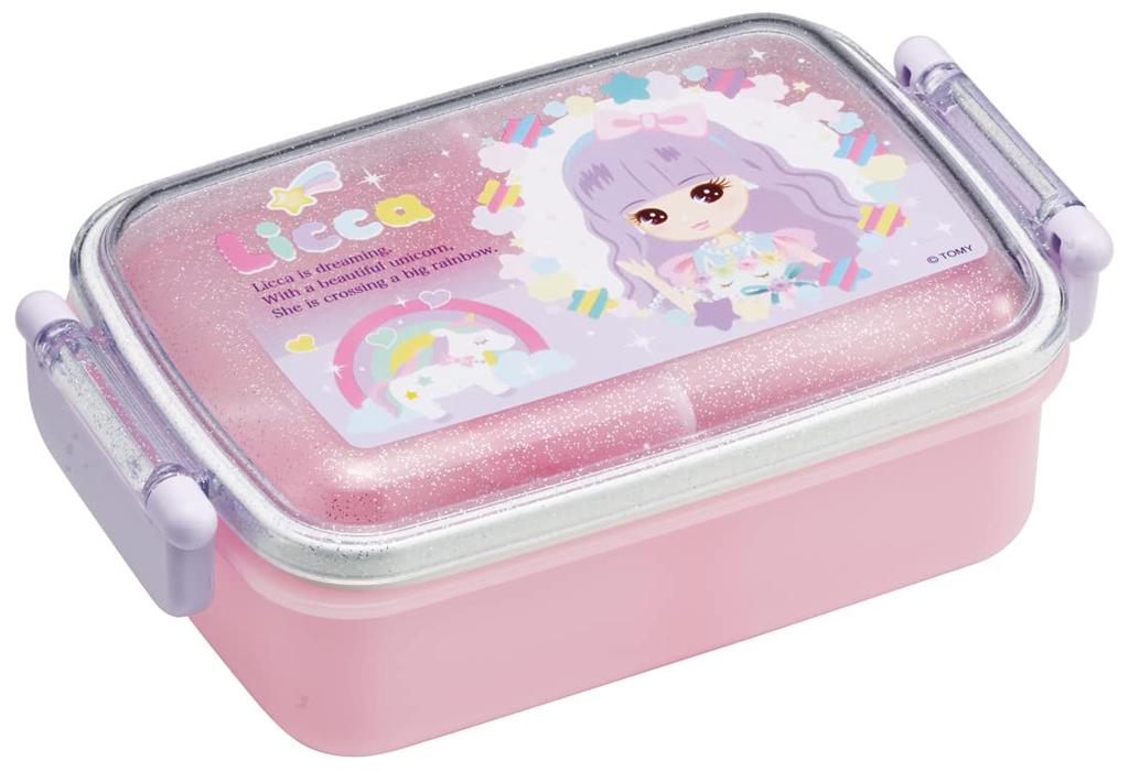 Skater Lunch with a Soft Single Made in Children's Box, 450ml, Dome-Shaped Lid, Tier, Japan, Licca-chan 23, Girl's RBF3ANAG-A