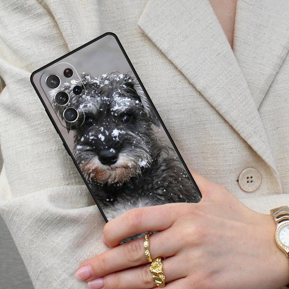 Miniature schnauzer puppy dog Cell Phone Case for Samsung Galaxy S26 Ultra S25 S24 S23 S22 S21 S20 Note10 Cover