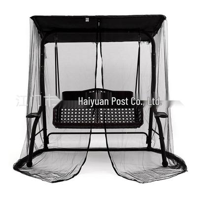 Патентованное уличное кресло-качалка с москитной сеткой и навесом - современный американский дизайн для сада и балкона