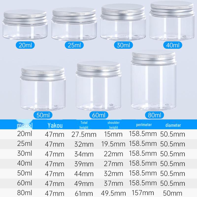 Бутылка из ПЭТ-пластика с широким горлом и 47 зубцами, 40 мл, баночка для крема для дорожных косметических средств