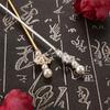 Ancient Style Classic Crystal Hair Accessories Plate Hair Fork Pearl Hair Sticks Tassel Hairpin