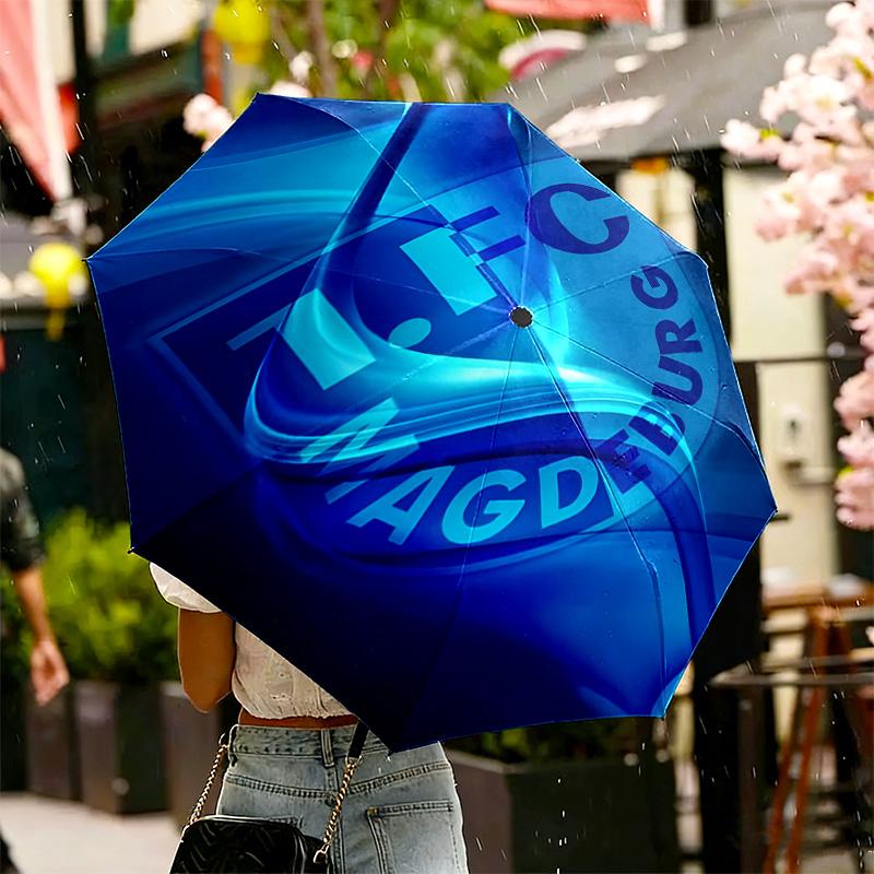FC Magdeburg Print Umbrella Automatic Opening/ Closing - Portable Foldable Design - Daily use for Travel/Outdoor - Gift for Birthday