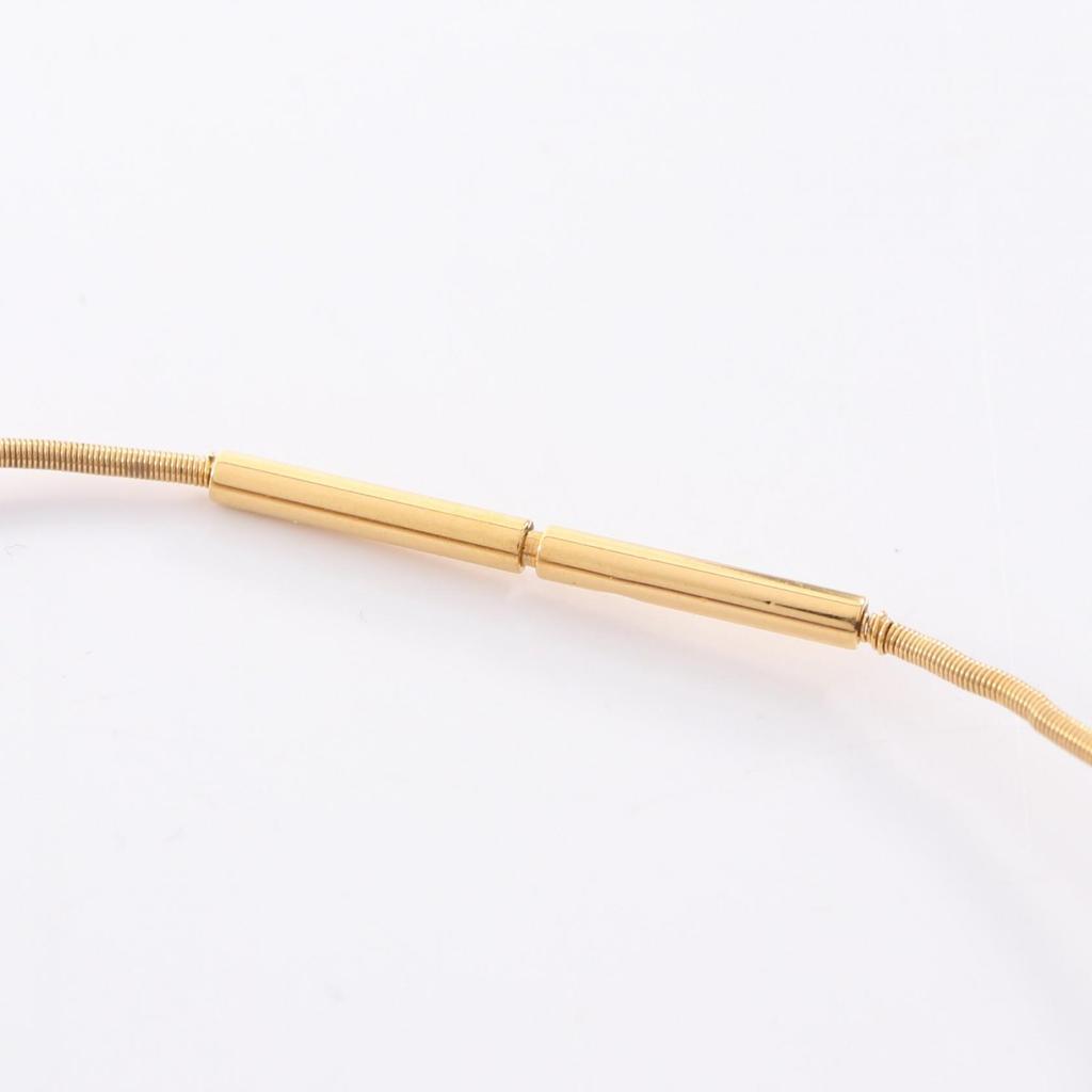 Used HERMES Cardue Ash H-cube Necklace Gold Plated Gold Used