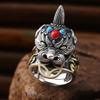 Кольцо с мифическим диким животным, открывающееся индивидуальность, тайское классическое мужское властное кольцо из чистого серебра s925, украшения из серебра