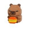 Cartoon Capybara Micro-particle Building Blocks Cute Capybara Doll Toys  For Kids Birthday Gifts