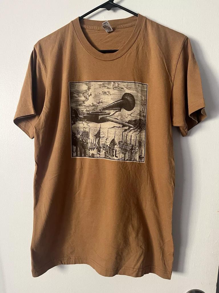 Neutral Milk Hotel 2014 Tour Brown T Shirt Size S-