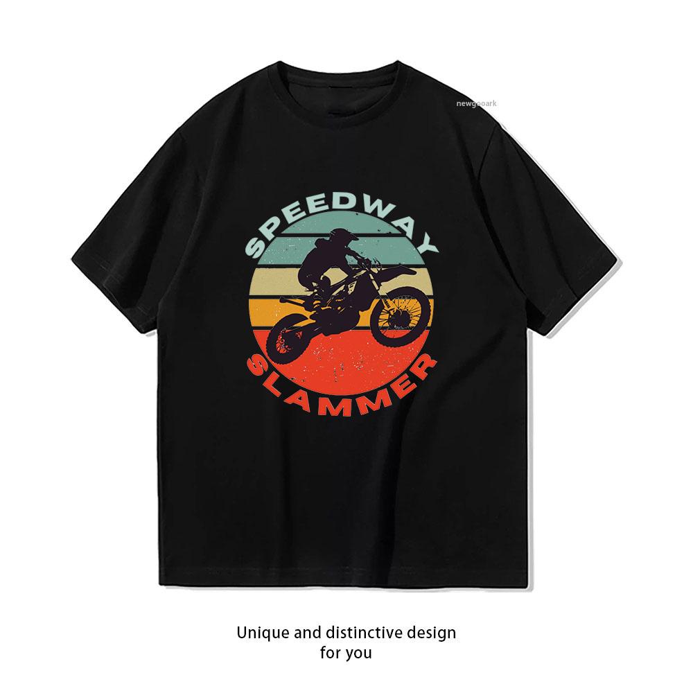 Speedway Slammer Solo Rider Perfect Gifts For Motocross And Racing Woman Man Summer Cotton Printed Tshirt Adult Casual Tops