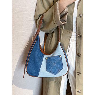 Модный дизайн Sense Denim Underarm Bag Популярные взрывные сумки Женская новая сумка Niche Light Luxury Single Shoulder Pack