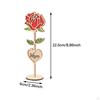 Wooden Rose Sign Valentines Day Decor Unique, Flower Plaque, for Party Birthday