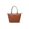 Сумка-тоут Le Pliage 28 Classic с длинными ручками, холщовая с кожаной отделкой, женская, цвет Brandy 2605089504