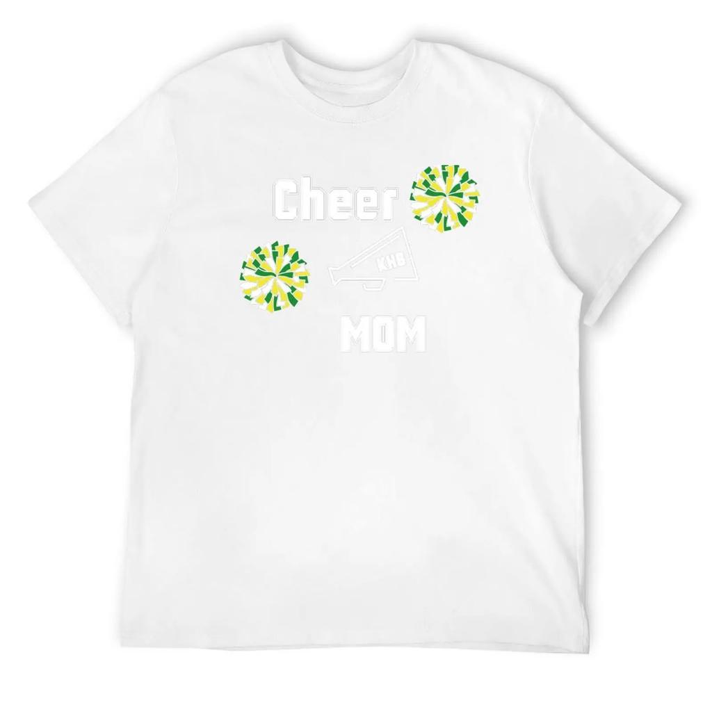 Cheer Mom зеленая желтая футболка винтажные футболки больших размеров быстросохнущая футболка с рисунком мужские футболки с рисунком