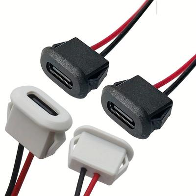 2 шт. разъем USB Type C, гнездо типа C, гнездо типа C с пряжкой для карты, 3 А, сильноточный разъем для быстрой зарядки, порт USB-C, разъем для зарядного устройства