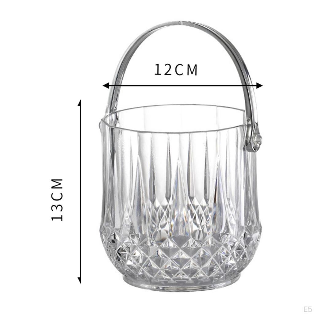 Bucket, Party Beverage Bin, Ice Container Drink Chiller, Bucket Acrylic Storage Tub for Home Bar