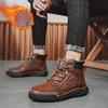 Autumn/ Winter  Men's Retro Shoes Cow Split Leather Men Boots Comfortable Motorcycle Boots Winter Boots Men's Genuine Leather Moccasins