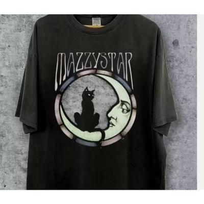 Футболка Mazzy Star Cat, Альтернативный рок 90-х, Летняя новая мужская футболка, Повседневная мода, Подходит как для мужчин, так и для женщин