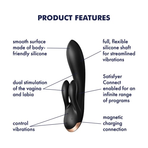 Satisfyer Double Flex Black/Satisfyer Double Flex Black